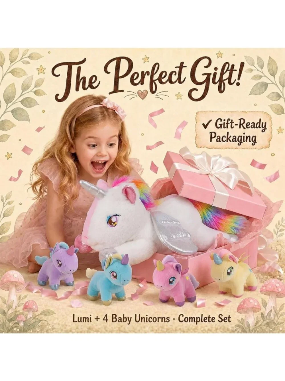 Adorable Unicorn Stuffed Animal with Baby Inside | Perfect Gift for Kids